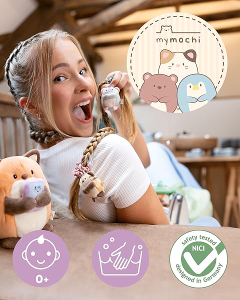 NICI MYMOCHI Kuscheltier Set - Kuscheltier Katze Angy 8 cm mit Kaktus und Hasenkostüm in Geschenkbox, Flauschiges Stofftier zum Kuscheln, Spielen und Liebhaben - 61141 - 2