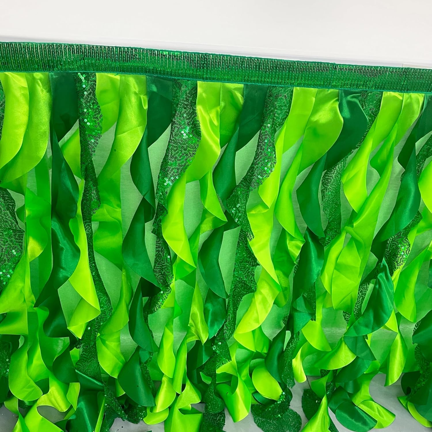 Wish Care 17ft White SatinTable Skirt For Rectangle Tables Wrinkle Free - View #9