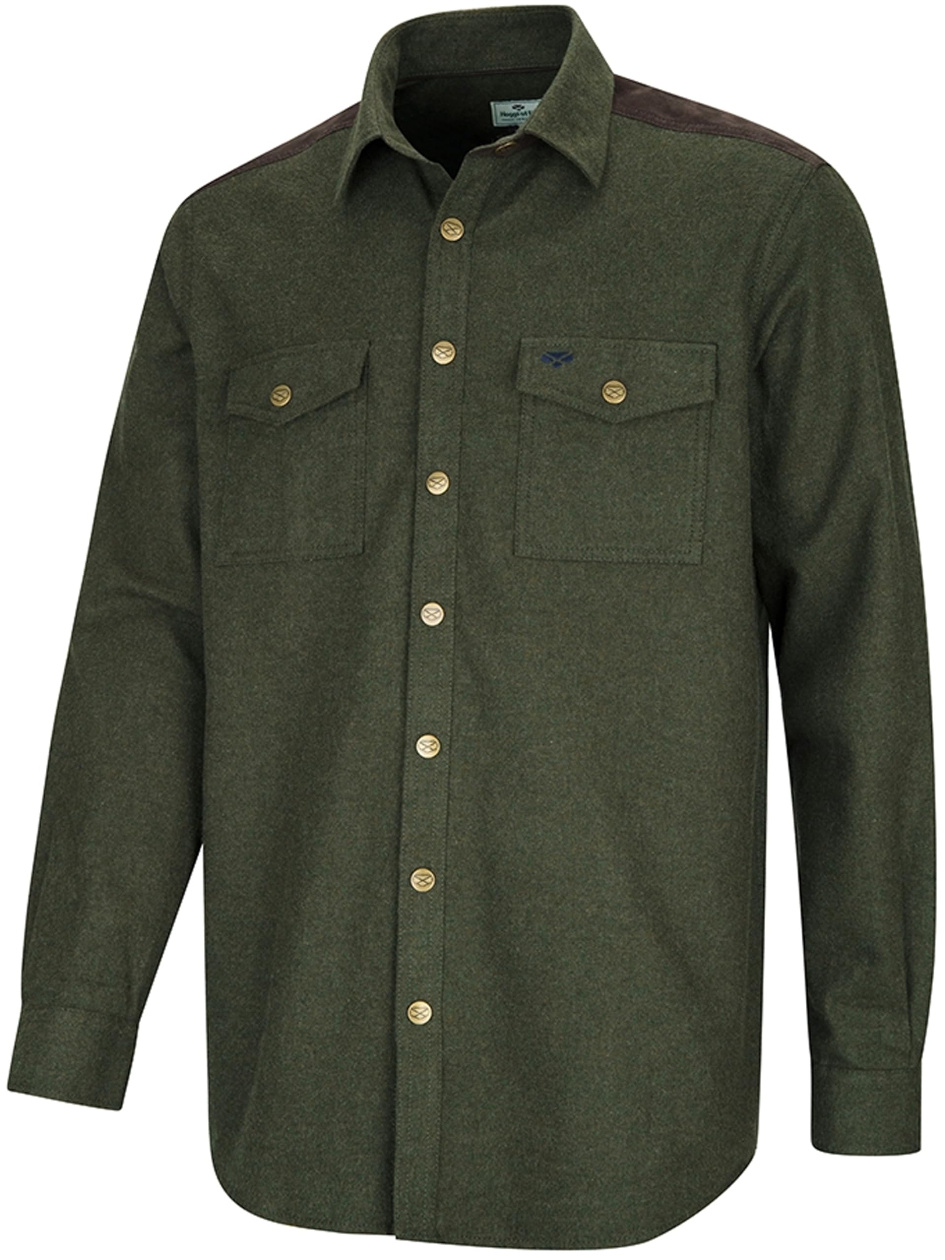 Hoggs of FifeDunvegan Heavyweight Flannel Shirt Loden