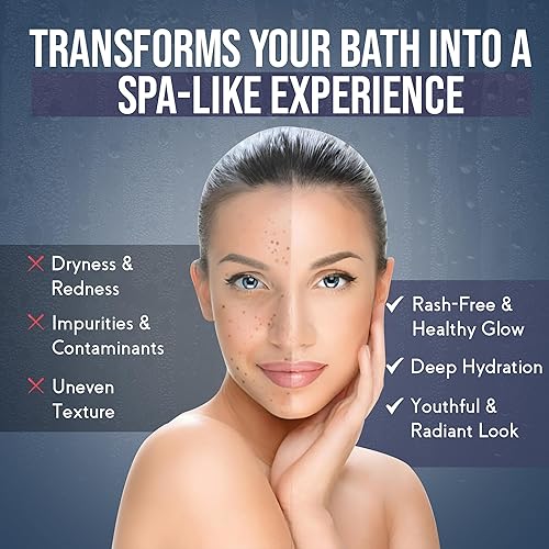 Miniatura 4 de VXCELLENT - Filtro de agua para bañera de 8 etapas, elimina el cloro y las impurezas, vitamina C + filtración de carbono, de larga duración, 5,000