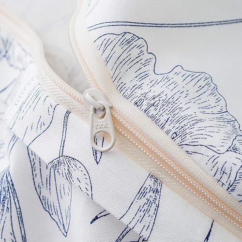 Miniatura 5 de Susybao - Juego de funda de plumón de 3 piezas 100 % algodón natural. Tamaño King Queen Juego de ropa de cama estampada en colores. 1 funda de