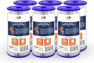 Aquaboon 5 Micron 10" x 4.5" Pleated Sediment Water Filter Replacement Cartridge | Whole House Sediment Filtration | Compatible with FXHSC, ECP5, FM-10-5, CP5S, 255490-43, HDC3001, 6-Pack