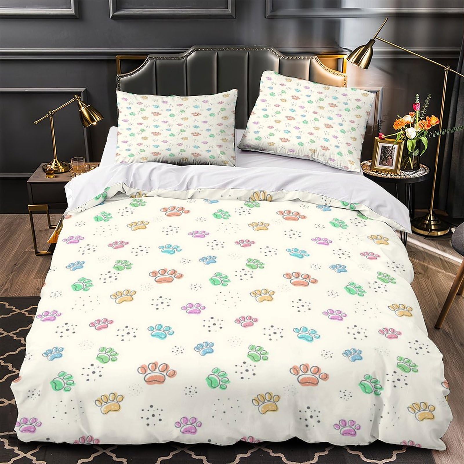 Housse de couette gribouillage coloré pour transformer la chambre des ados et enfants