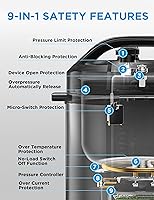 Vista 6 de Midea Olla a presión eléctrica 12 en 1, 8 cuartos, 12 preajustes, olla de cocción lenta programable multifuncional, olla arrocera, vaporera, sartén