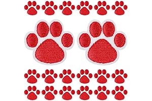 Cute Dog Paw Embroidered Applique