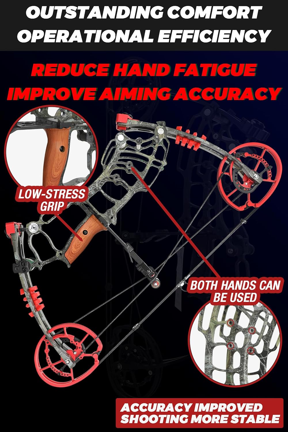 Dual-use Compound Bow Set - Compound Bows for Archery Arrows & Slingshot Steel Ball 30-70lbs, Draw Length 25-30" Adjustable RH/LH Hunting Bow for Outdoor Target Shooting