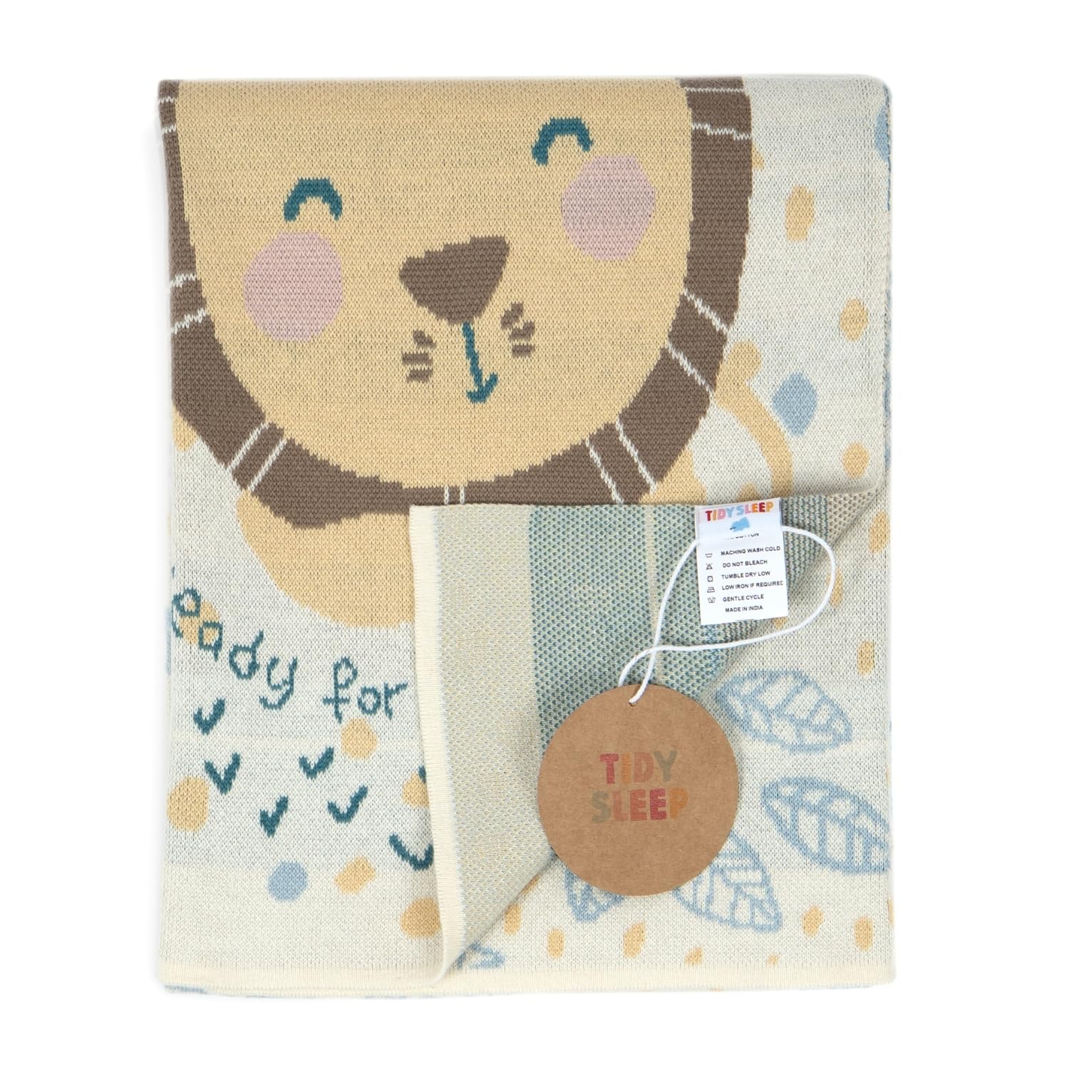 TIDY SLEEP 100% Cotton Knitted Blanket for New Born Baby, Soft and Breathable Quilt Wrapper for New Born Boy & Girl | Size 100 cm x 80 cm, 0 to 18 Month (Mom&Me)-picture-10