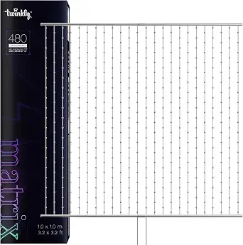 Twinkly Matrix Light Curtain, 480 LED High Density, Smart App-Controlled LED Technology