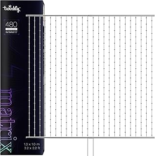 Twinkly Matrix 480 LED RGB, High Density LED Curtain, Smart Multi-Colour RGB Gaming Lights, Compatible with Razer Chroma, …