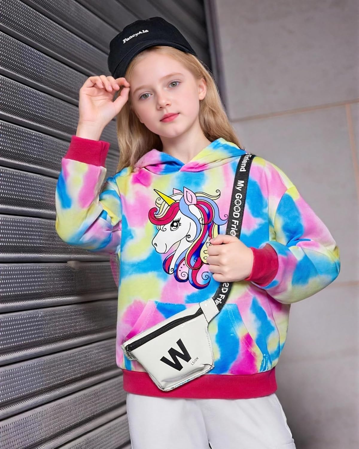 Girls Sweatshirt Printed Hoodie Long Sleeve Pullover Fall Fashion Hooded Top for Teen Girls with Pockets 4-12 Years - Image 3