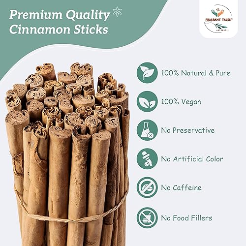 Miniatura 6 de Palitos de canela de Ceilán orgánica de primera calidad, 2 onzas (1.98 oz), grado Alba, (4 pulgadas cortadas de 20 a 24 varillas), certificado por
