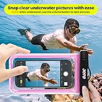 Vista 3 de JOTO Funda universal impermeable de hasta 7 pulgadas para iPhone 17 Air 16 15 14 13 12 11 Plus Pro Max, IPX8 bolsa seca para teléfono celular XR X