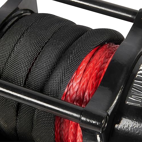 Miniatura 7 de Warrior Winches Ninja 4500 libras Cabrestante eléctrico de 12 V ATVUTV con cuerda sintética, compacto y potente cabrestante ATV de 12 voltios