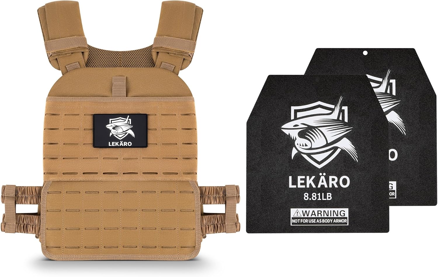 Adjustable Weighted Vest, Weighted Vest Plates 8.81LB Pair, Weight Vest for Women Men, Training Weight Workout Vests for Fitness,Training, Running, Jogging