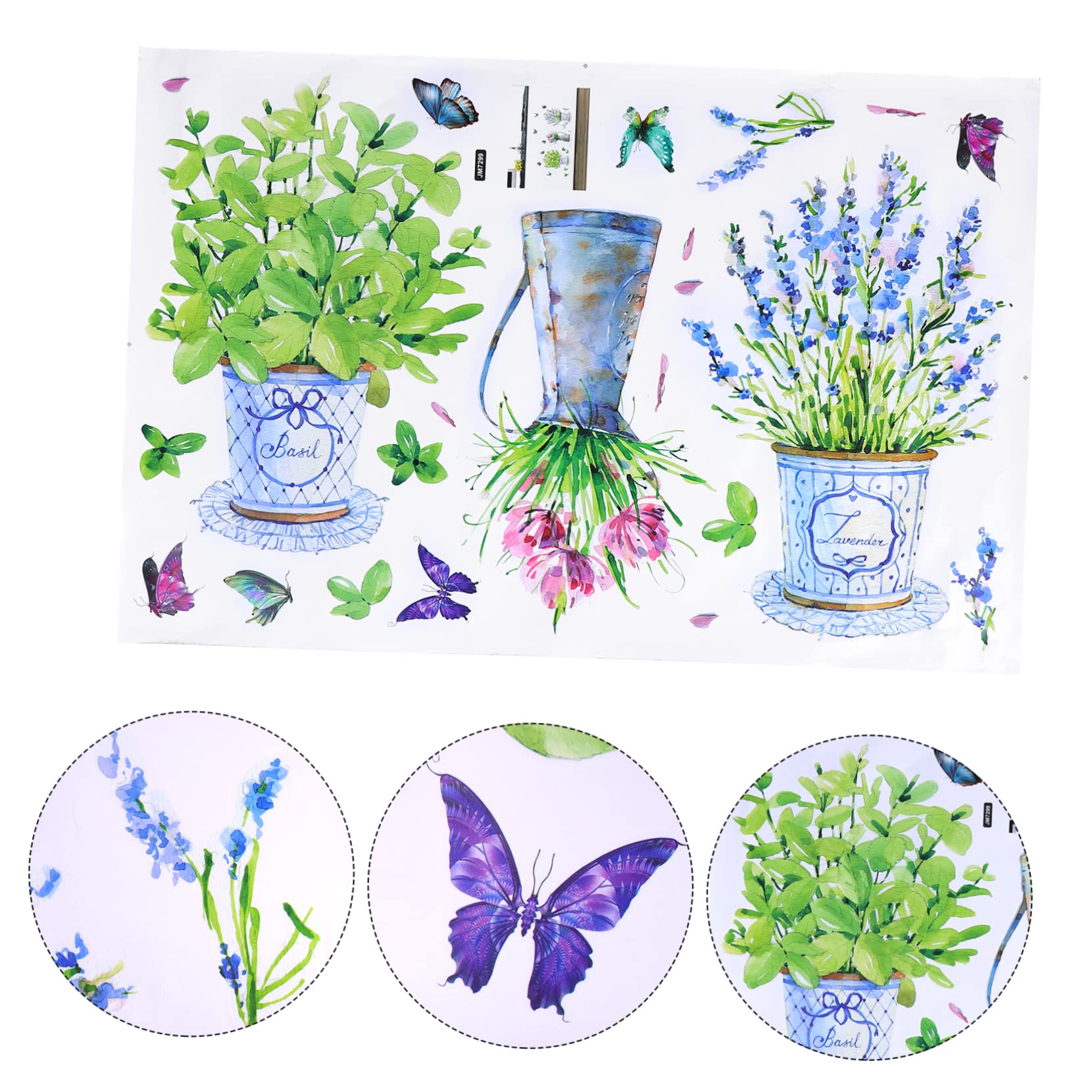 OSALADI 3D-Blumen-Wandaufkleber Set | 3 Stück, Selbstklebend | Pflanzen-Wandtattoo Für Wohnzimmer, Schlafzimmer & Mehr