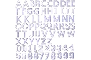 White Embroidered Sew On Letters and Numbers Patches