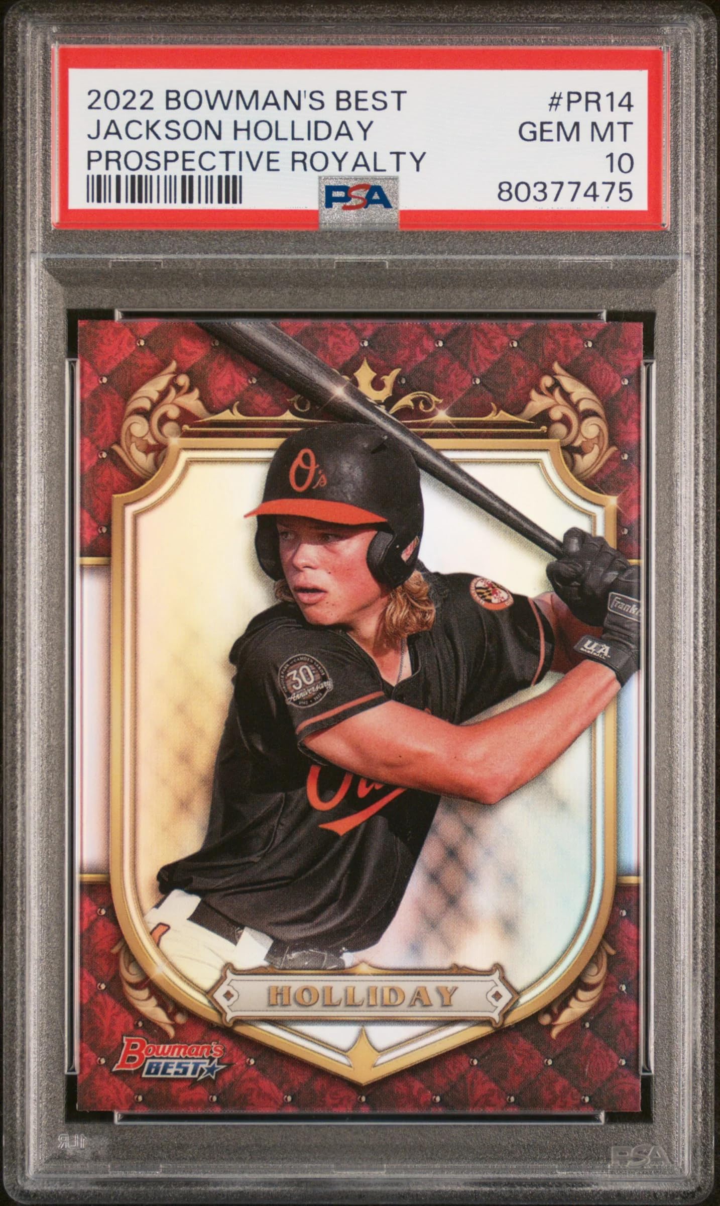 Amazon.com: Graded 2022 Topps Bowmans Best Jackson Holliday #PR14 