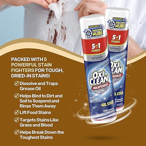 Miniatura 8 de Paquete de quitamanchas dos barras de gel para quitar manchas "Oxi" de 6.2 onzas líquidas más cinco perchas de terciopelo premium de Carefree