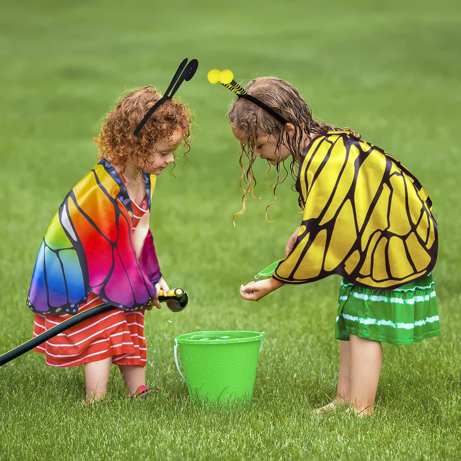 Kids Butterfly-Wings-Costume Toddler Lady-Bug Bumble-bee Costume for Boys Girls Dress Up Clothes for Play Bug Insect Birthday Party Supplies Halloween Favors - Image 5