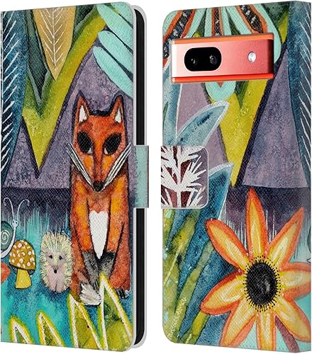 Vista 12 de Head Case Designs Wyanne Quiet Creative Animals 2 - Funda de piel con licencia oficial para Google Pixel 7a Silencioso creativo