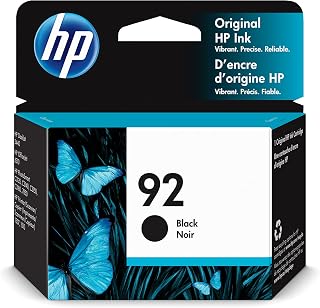 HP 92 Black Ink Cartridge | Works with HP DeskJet 5440; HP OfficeJet 6310; HP PhotoSmart C3100, 7850; HP PSC 1500 Series | C9362WN