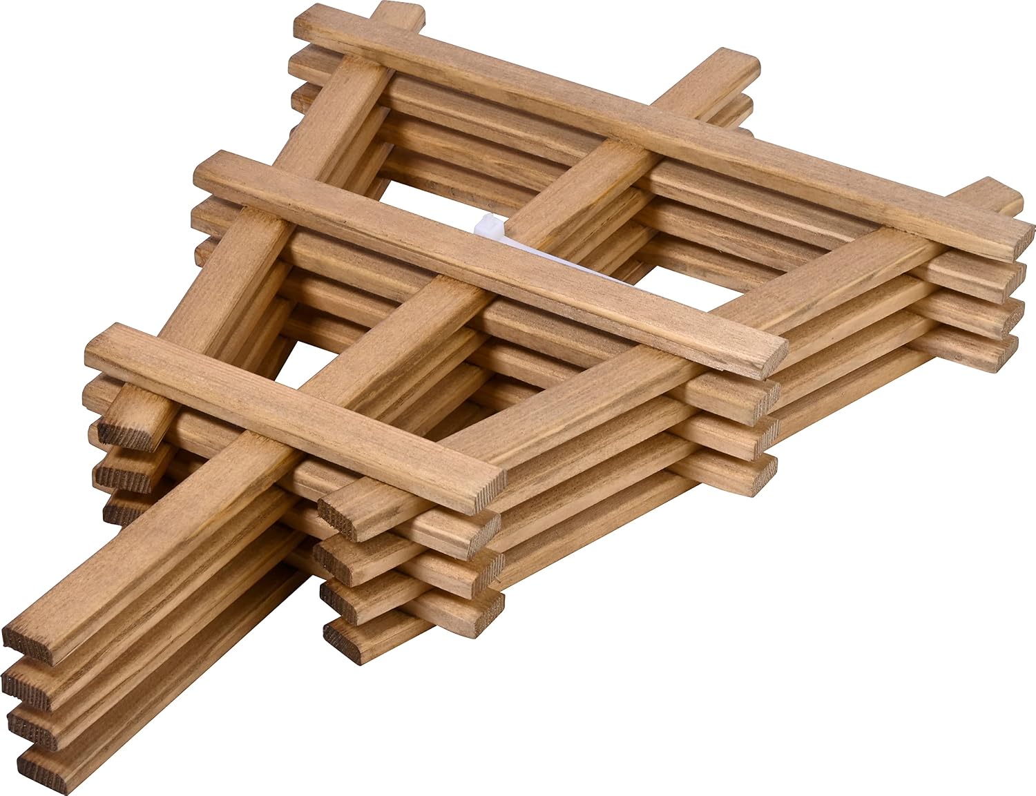 dobar® Green Label Positano 29186FSCe Decorative Flower Pot Trellis Set of 4 Wooden Trellis 27.9 x 1.4 x 39 cm Plant Support Size L Brown