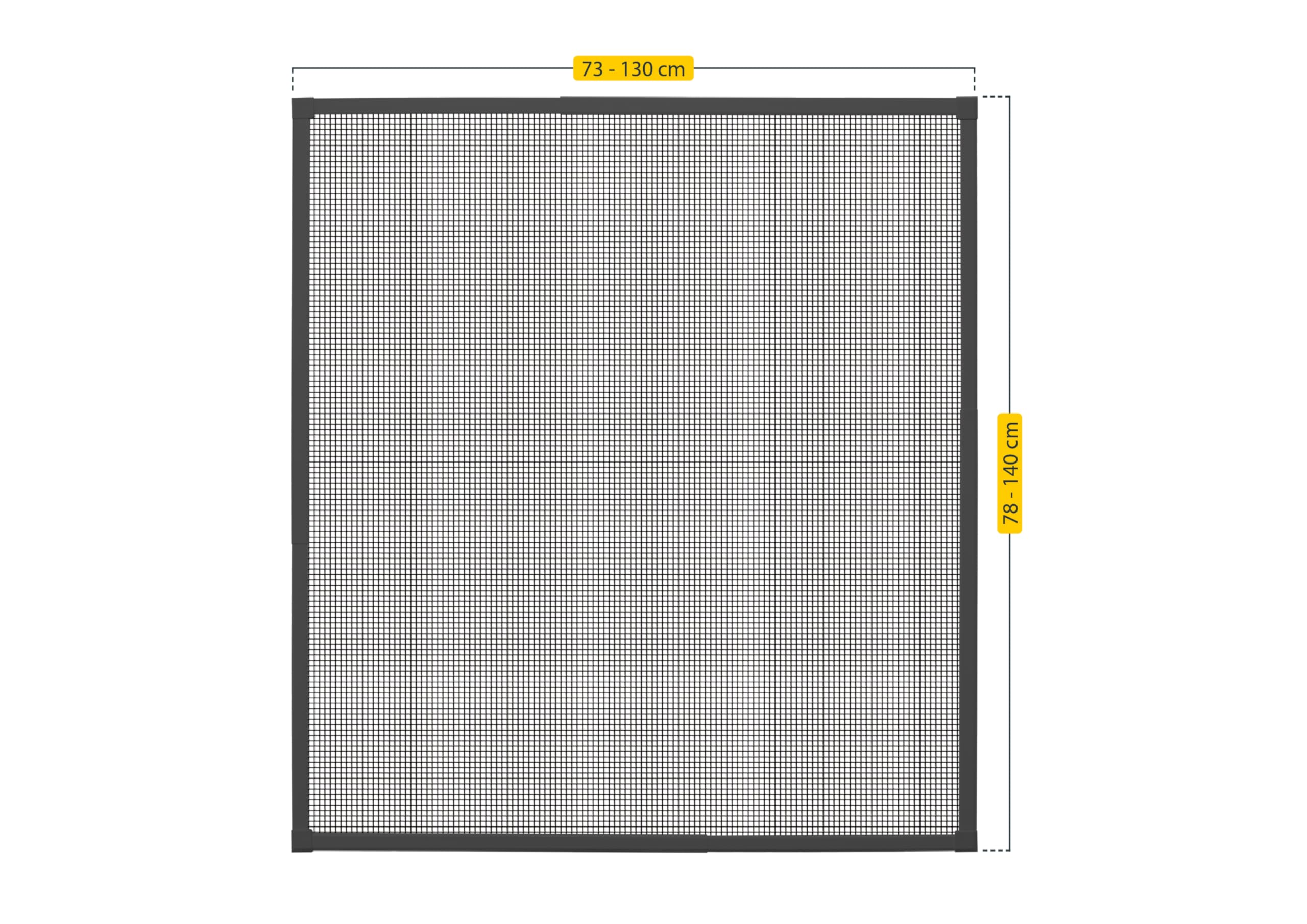 Schellenberg 70477 Moskitiera z ramą teleskopową Click & Protect, maks. 130 x 140 cm, antracytowa