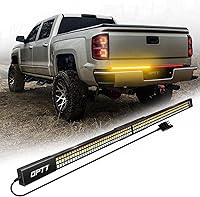 Vista 12 de OPT7 48" Barra de luz LED Redline Parlux de triple fila para puerta trasera con señal de giro secuencial roja - Tira de luz de marco de aluminio