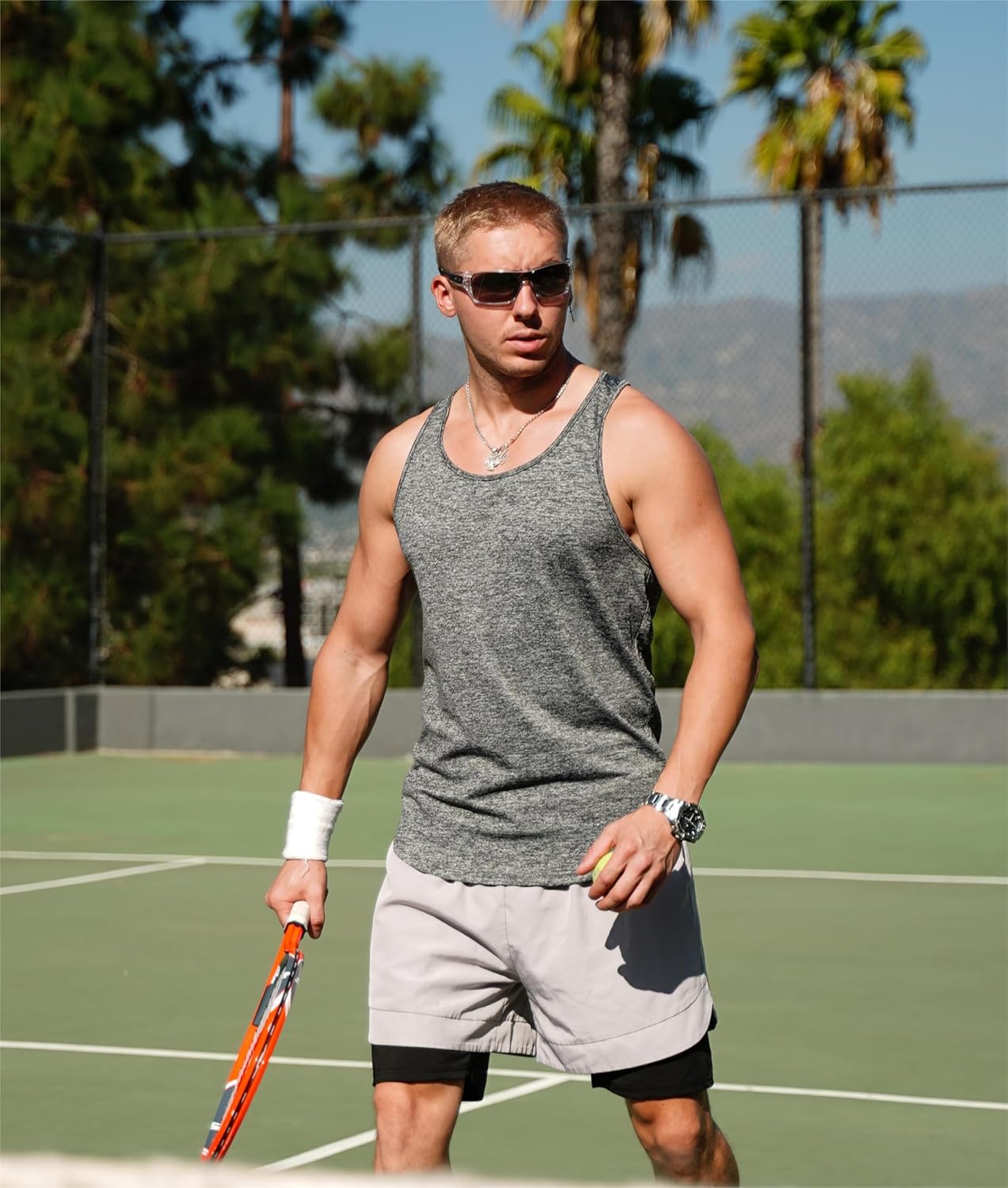 COOFANDY Men's 3 Pack Gym Tank Tops Y-Back Workout Muscle Tee Training Bodybuilding Fitness Sleeveless T Shirts - Image 2