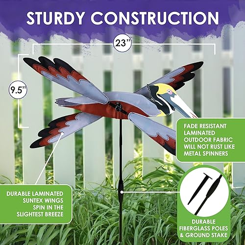 Miniatura 3 de Premier Designs PD21827 Pelican Spinner 23" Marrón