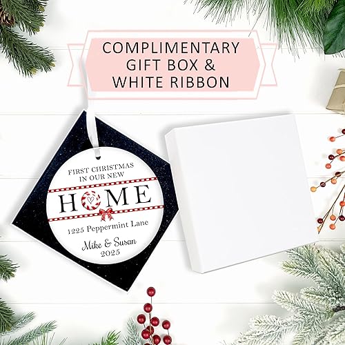 Miniatura 7 de Adornos de Navidad para el hogar 2022 - Adorno de Navidad para la primera Navidad en nuestro nuevo hogar 2022 adorno de Navidad de cerámica de 3