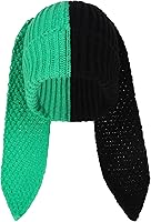 Vista 9 de Gorro de conejo para mujer, lindo conejo de ganchillo, gorro de invierno, cálido gorro de calavera para esquí al aire libre