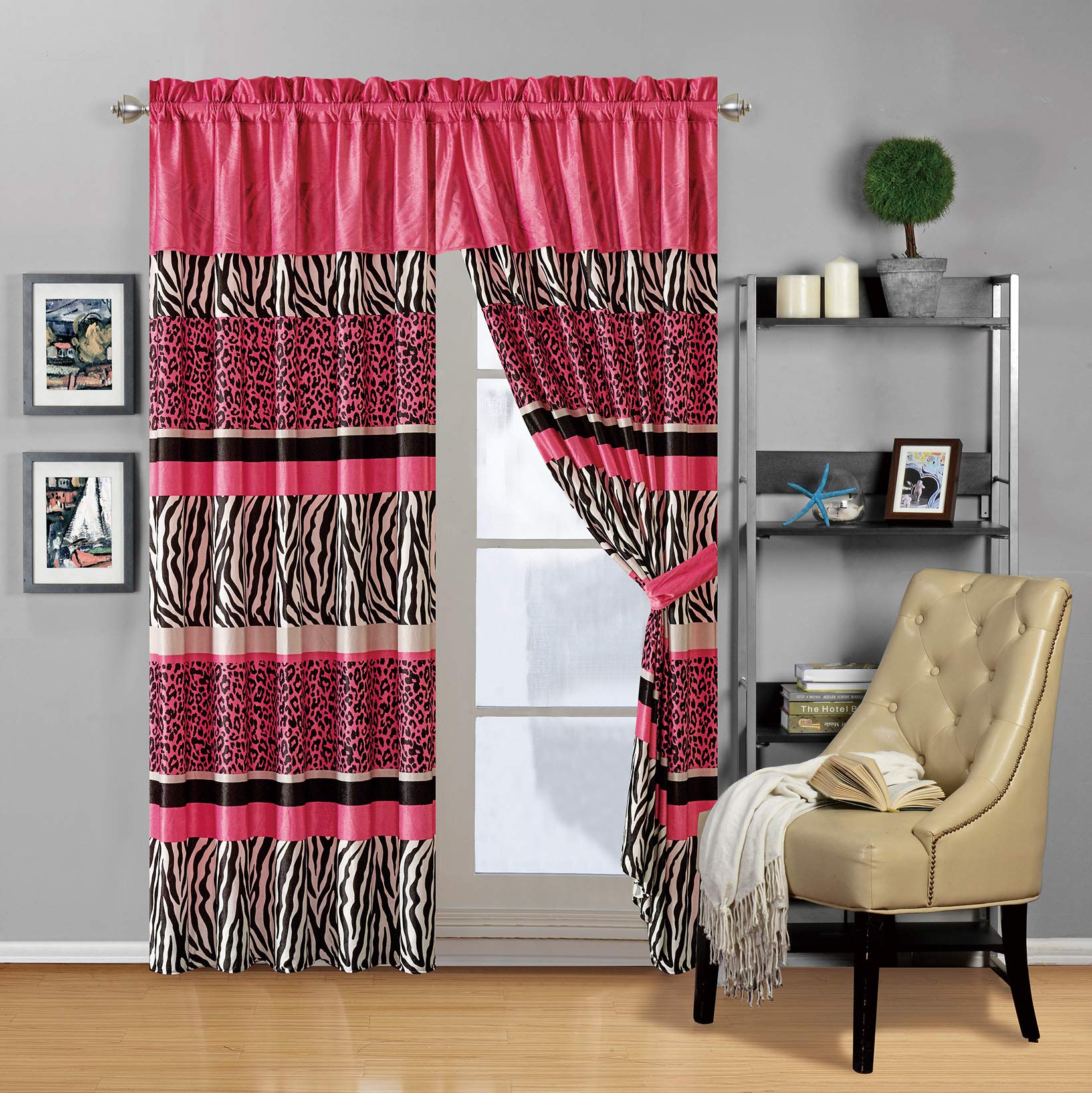 Pink Zebra Print Curtains Curtains & Drapes 2023