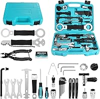 DURATECH 41-Piece Bike Repair Tool Kit with Storage Case - Chain Riveter, Crank Puller, Tire Levers for MTB, Road Bikes