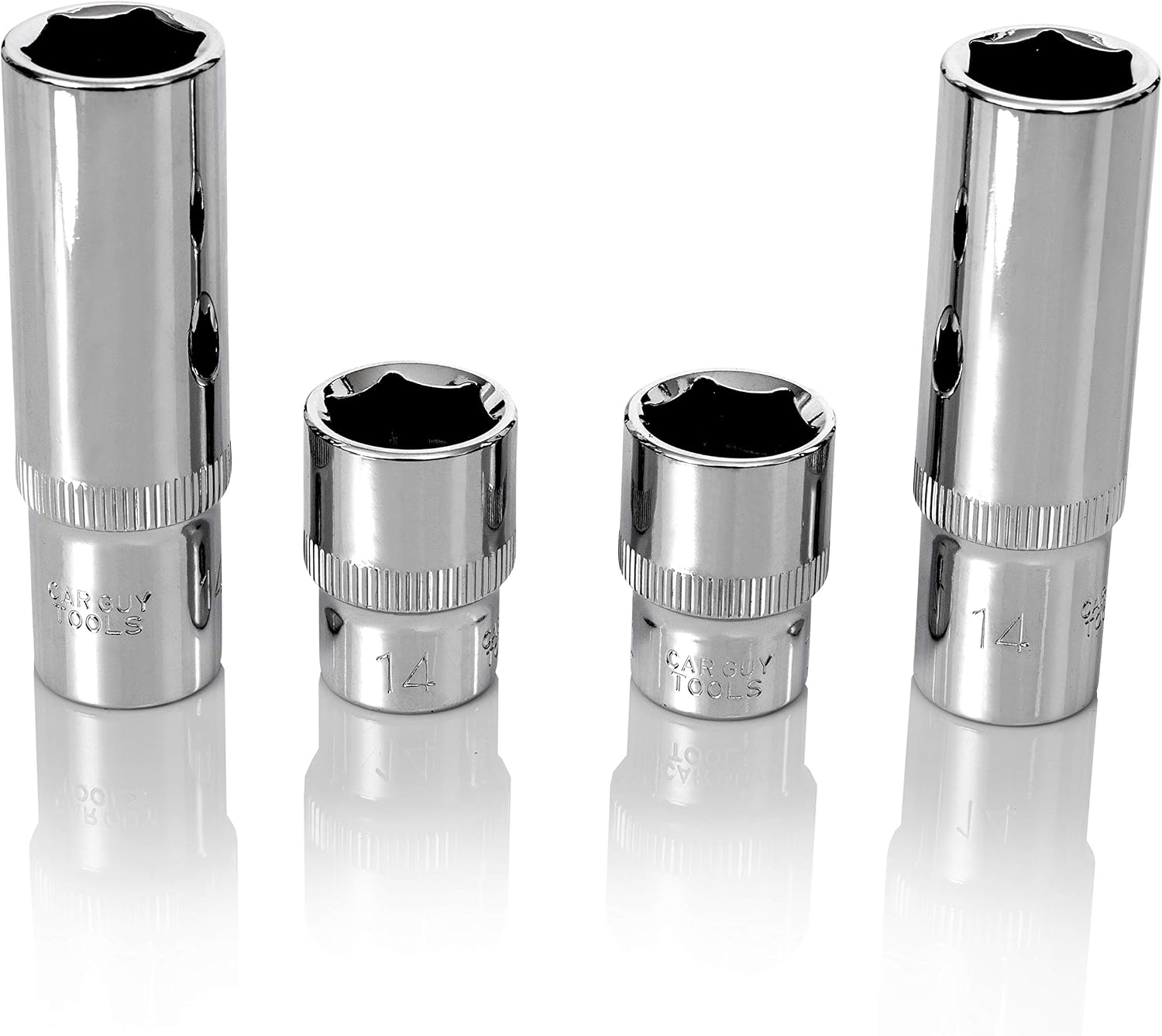 BRAZEN 14mm Socket Four Pack (3/8" Drive, Multi Type)