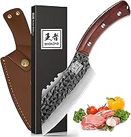 Vista 1 de ENOKING Cuchillo vikingo para carne de 6.1 pulgadas con funda, cuchillo para cortar carne, cuchillos de chef japoneses para el hogar, cocina
