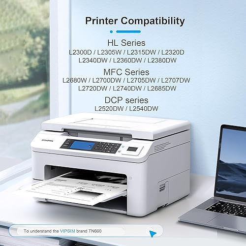 Miniatura 2 de TN660 Cartucho de tóner Brother de repuesto para impresora Brother TN 660 TN-660 TN630 de alto rendimiento para usar con impresora HL-L2380DW