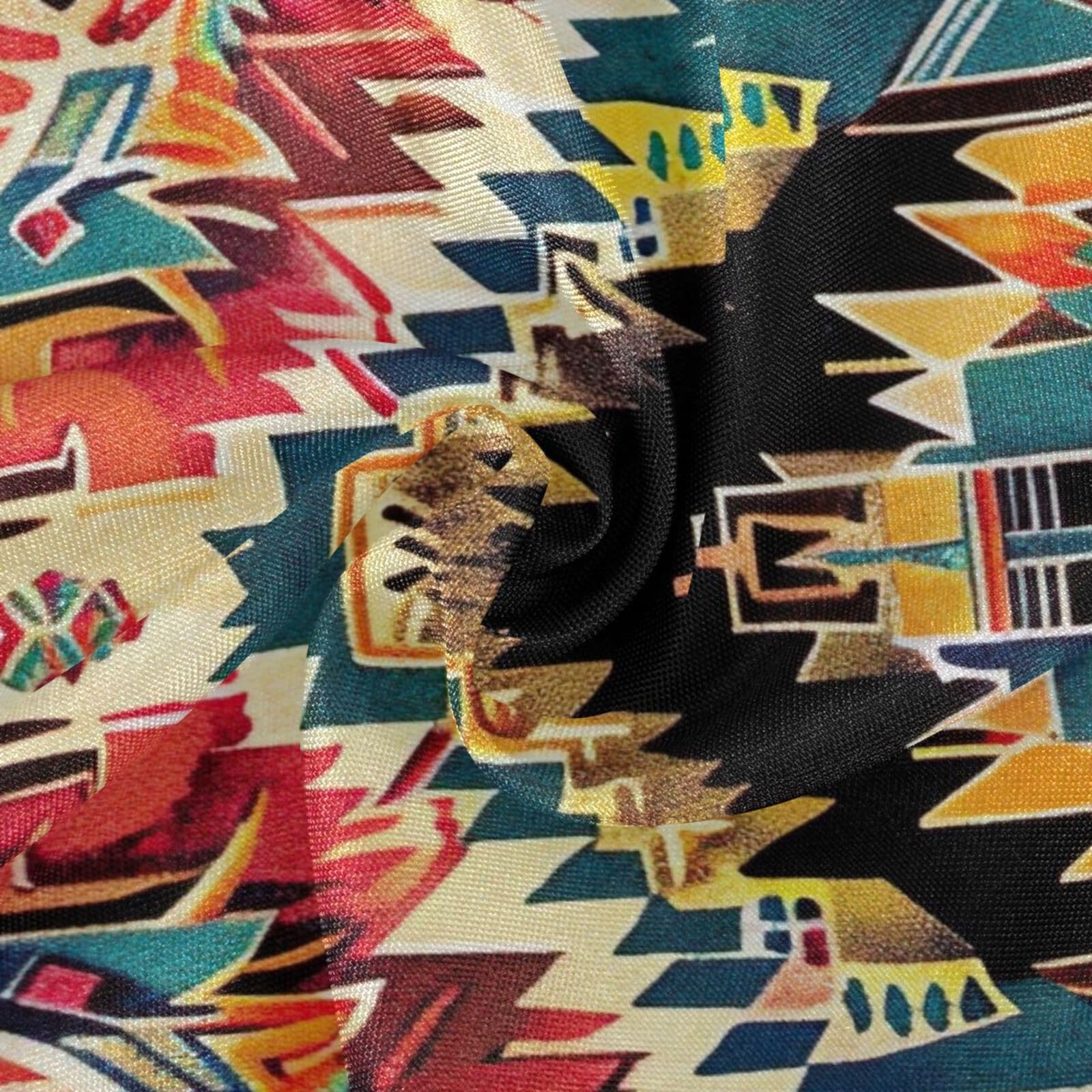 Wajiw 60 Inch Indoor Outdoor Round Tablecloth with Umbrella Hole and Zipper Waterproof Patio Table Cover for Camping Dining Room Party Outdoor Picnic,Tribal Pattern