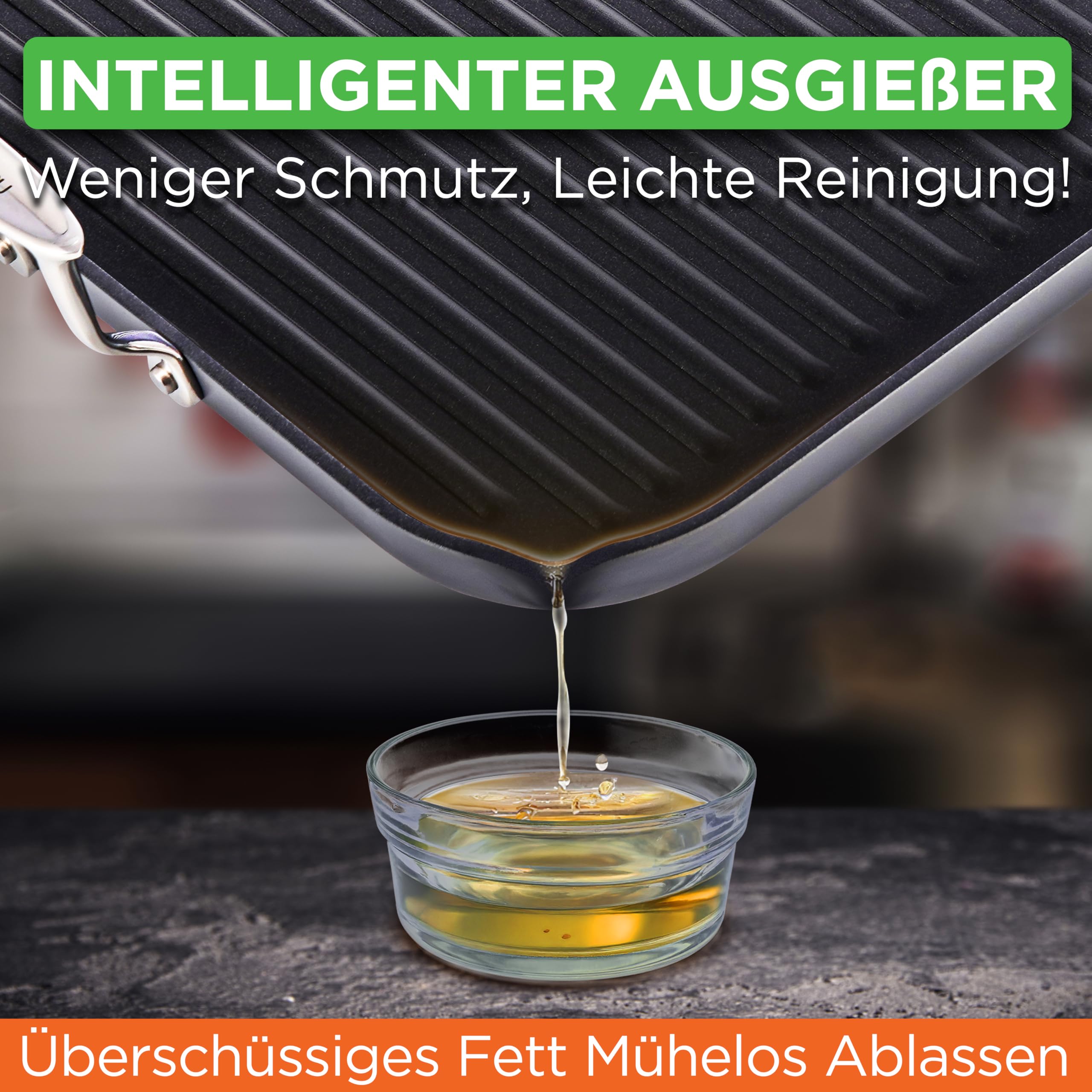 Nutrichef Grillpfanne 56×32 cm XXL Grillplatte mit Rillen – Antihaft Steakpfanne für Gasgrill, Herd & BBQ – Große Plancha Aluminium, Noir | Wird am besten von Hand gereinigt und mit Utensilien aus Kunststoff, Holz oder Silikon geschont.