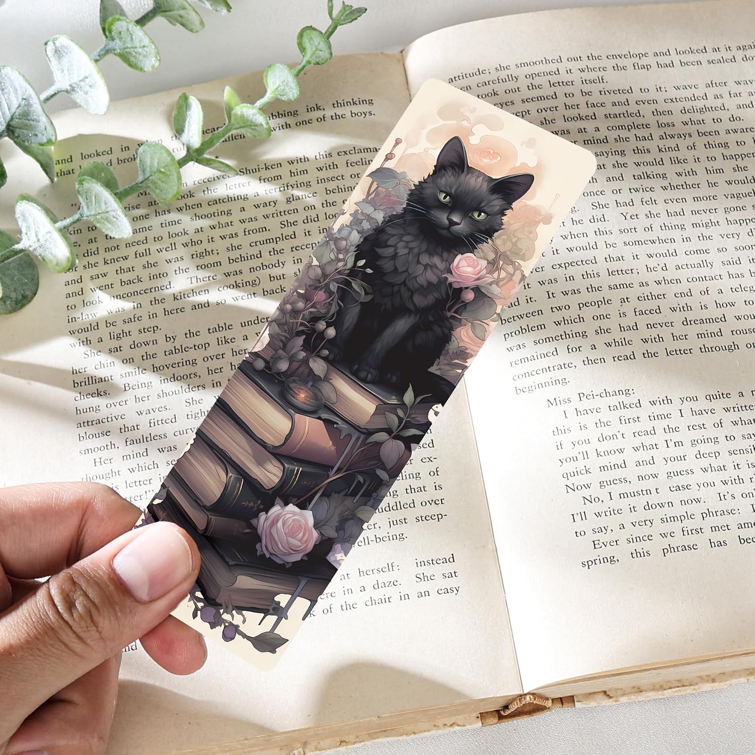 Vintage Bookmarks Bulk Gift - 100pcs Cute Cat Flower Paper Bookmark image 3