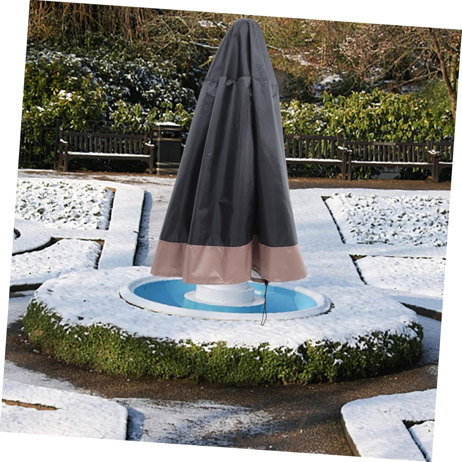 MERRYHAPY Garden Fountain Cover Outdoor Protector Shield for Winter Durable Coated Full Protection Against Harsh Weather Conditions
