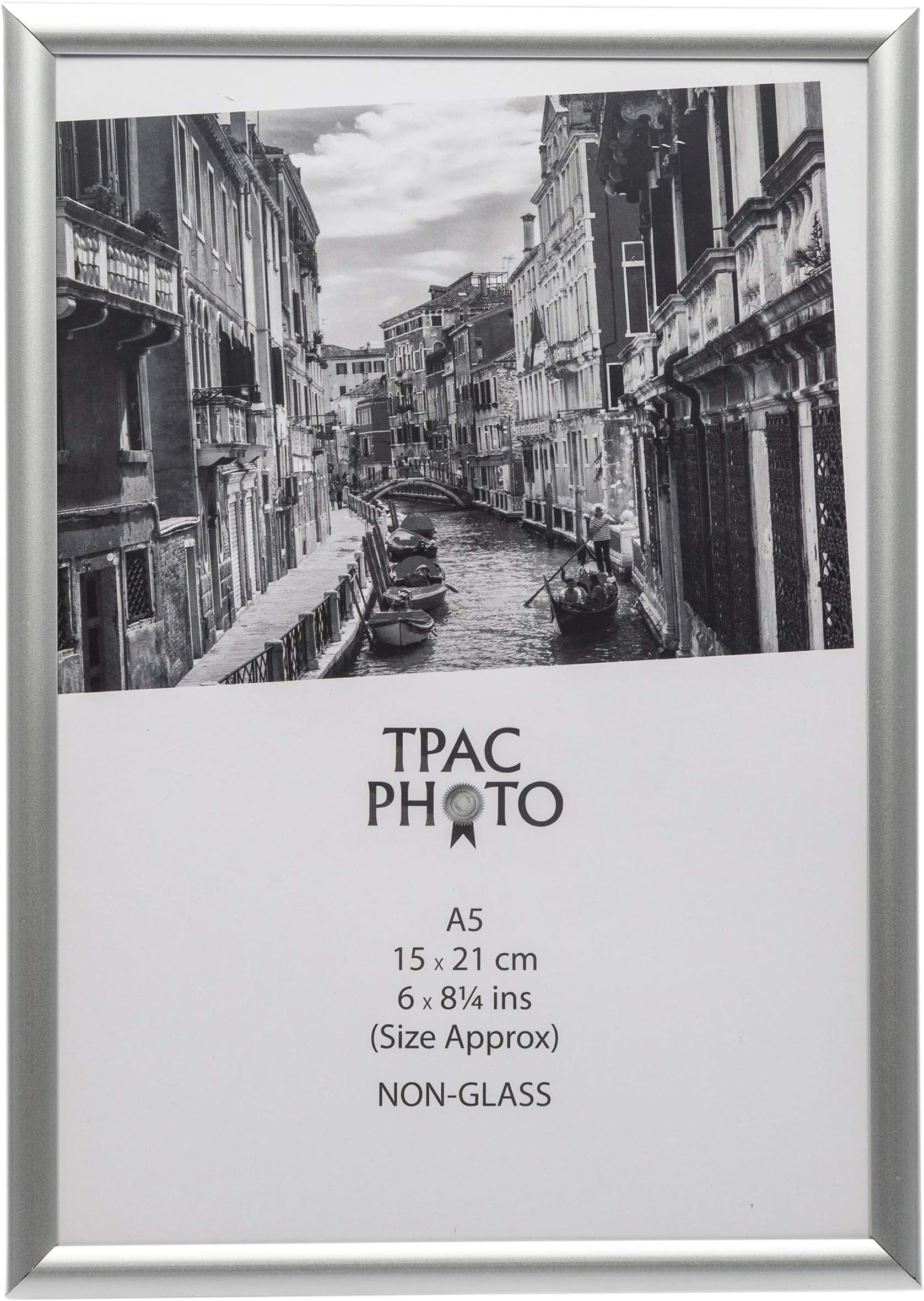 Hampton Frames ALUMINIUM Poster Certificate Photo Frame Silver A5 (14.8 x 21cm) ALI9A5NG