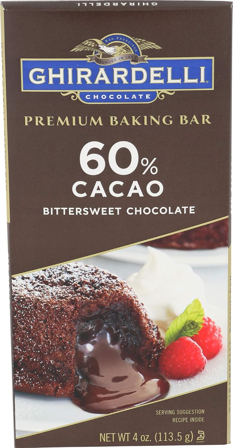 Amazon Com Ghirardelli Premium Baking Bar 60 Cacao Bittersweet Chocolate 4 Oz Grocery Gourmet Food Amazon Com Ghirardelli Premium Baking Bar 60 Cacao Bittersweet Chocolate 4 Oz Grocery Gourmet Food
