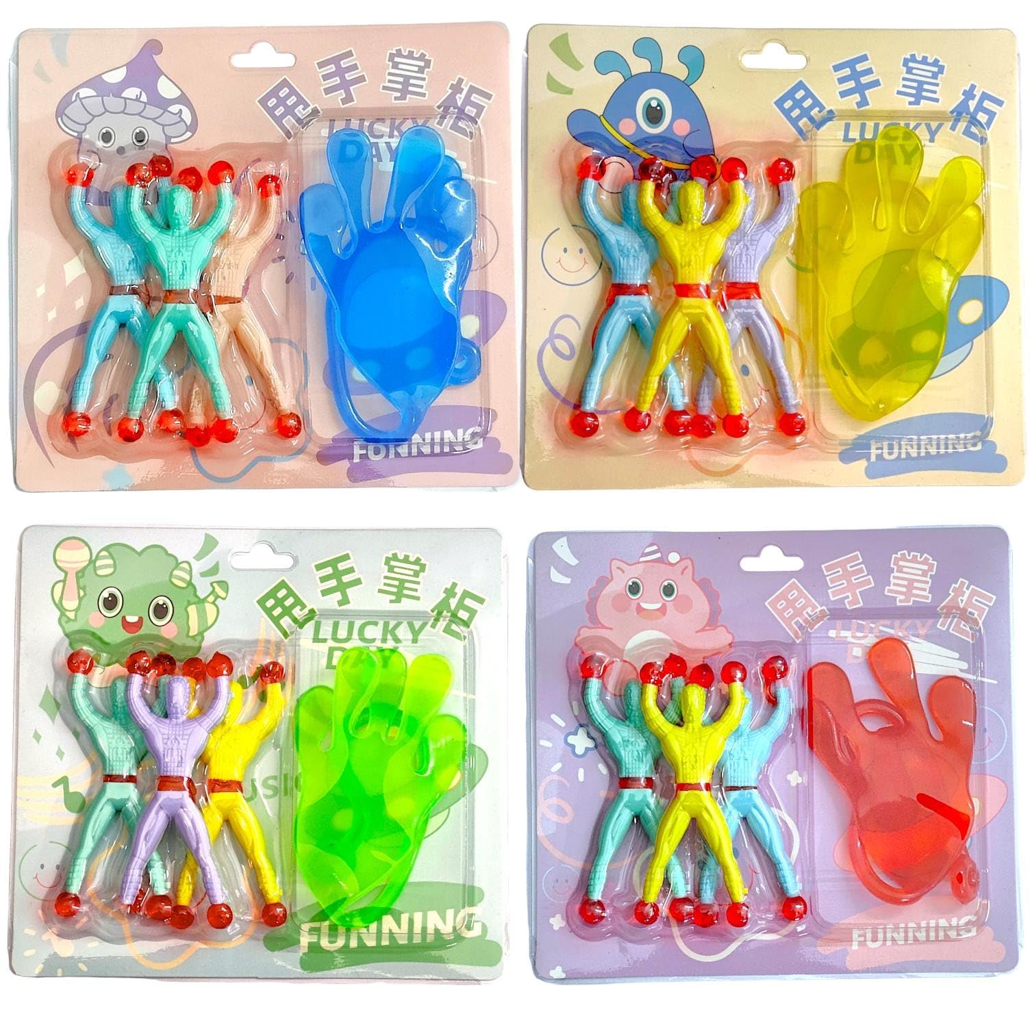 AMANVANI Wall Climber Toy, Rolling Man for Kids, Sticky Climbing Toys, Birthday Return Gift (Pack of 3)