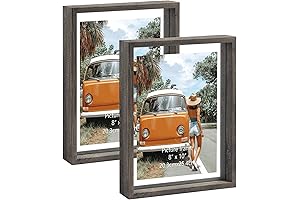 WIFTREY Gray 8x10 Rustic Picture Frames Set of 2
