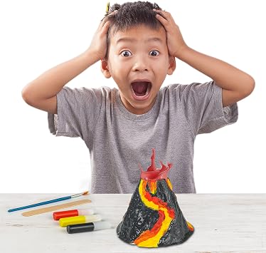 National Geographic Make Your Own Volcano Kit for Kids - Childrens Science Experiments with Authentic Volcanic Rocks | STEM Toys Educational Science Kits Gifts for 8+ Year Old Boys and Girls