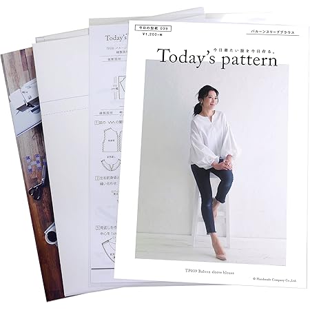 Amazon ハンドメイド カンパニー Cut Pattern 型紙 パターン バルーンスリーブブラウス フリーサイズ Tp039 型紙 パターン 通販
