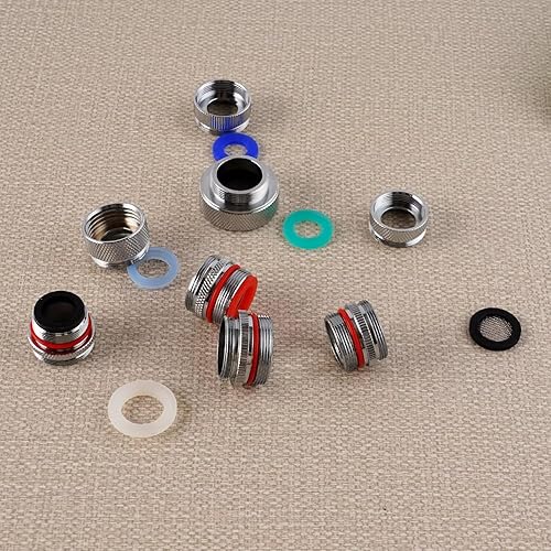 Miniatura 7 de Kit de adaptador de grifo de latón iFealClear de 11 piezas, adaptadores de aireador de fregadero de cocina se ajustan a grifos con aireadores