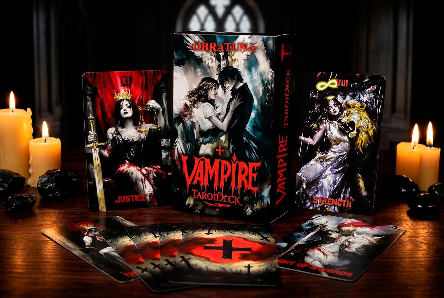 The Vampire Tarot Deck | With Instruction Booklet, Essential for Tarot Beginners, Deck of 78 Cards