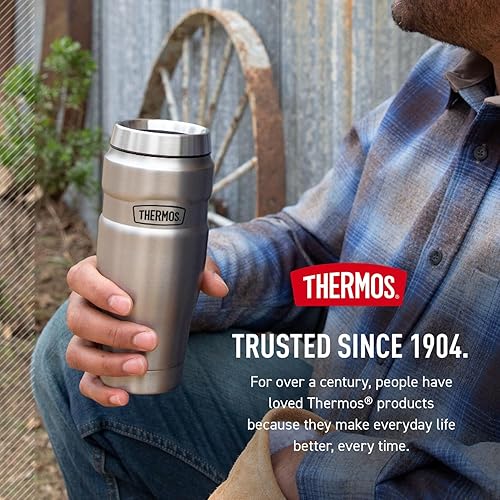 Miniatura 7 de Vaso de viaje Thermos Stainless King de 16 onzas, de acero inoxidable, color azul mate